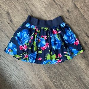 Blue floral mini skirt